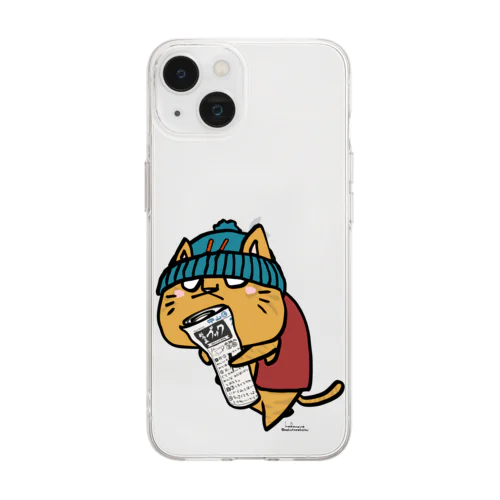 ちゃとらのおっさん 競馬場へ行く Soft Clear Smartphone Case