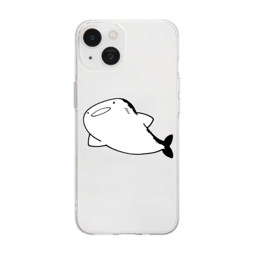 おまぬけ顔のジンベエザメさん Soft Clear Smartphone Case