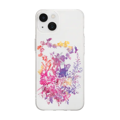 Dog&Cat [helocdesign] Soft Clear Smartphone Case