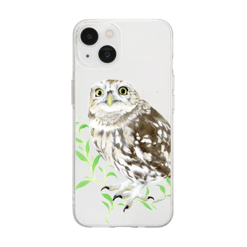 コキンメフクロウさん Soft Clear Smartphone Case