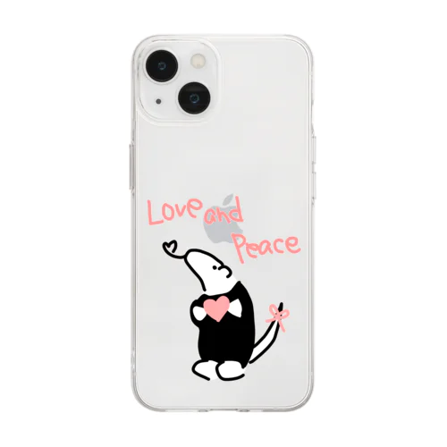 Love and Peace Soft Clear Smartphone Case