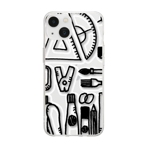 Stationery etc. Soft Clear Smartphone Case