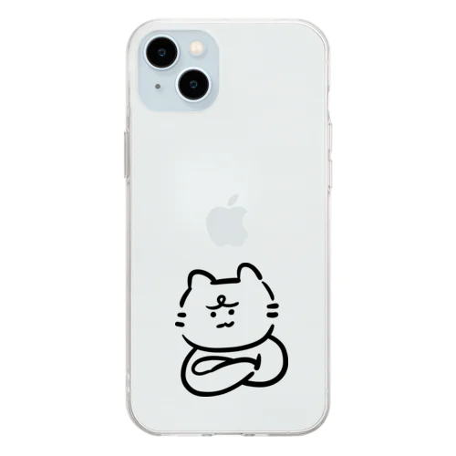 悩むワンニャン Soft Clear Smartphone Case