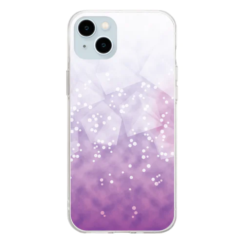 しゅわしゅわソーダ(紫) Soft Clear Smartphone Case