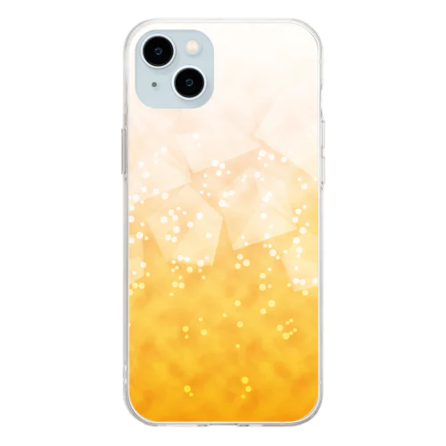 しゅわしゅわソーダ(橙) Soft Clear Smartphone Case