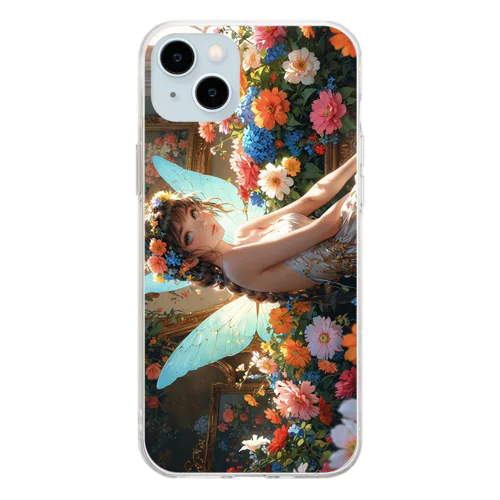 花の妖精② Soft Clear Smartphone Case