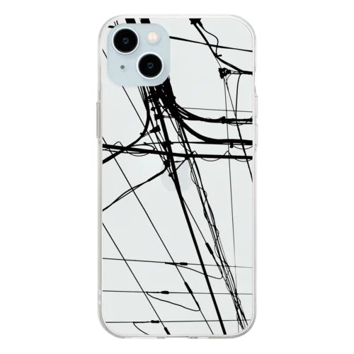 電線6 Soft Clear Smartphone Case