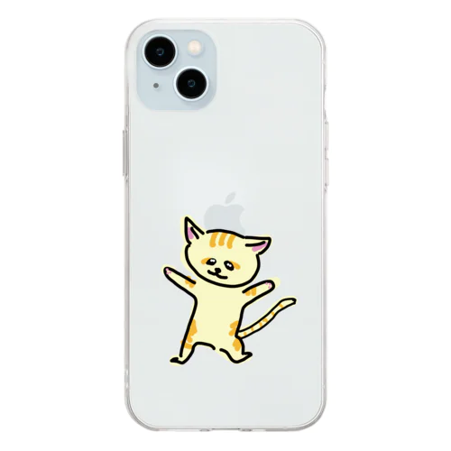 踊るスナネコ Soft Clear Smartphone Case