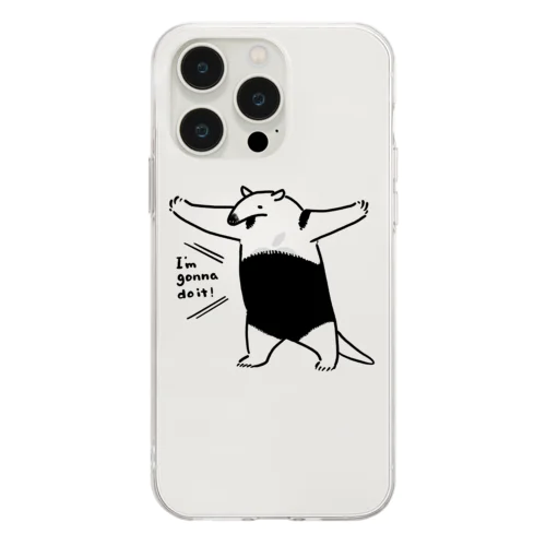 コアリクイはやる気のようだ。 Soft Clear Smartphone Case