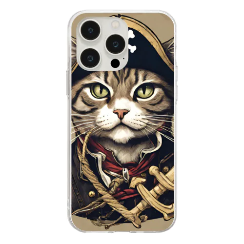 猫海賊団シリーズ★バロン船長 Soft Clear Smartphone Case