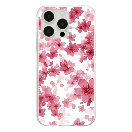 桜花漫舞 Soft Clear Smartphone Case