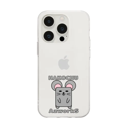 ハコチュウ（灰） Soft Clear Smartphone Case