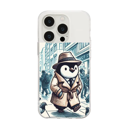 都会ペンギン Soft Clear Smartphone Case
