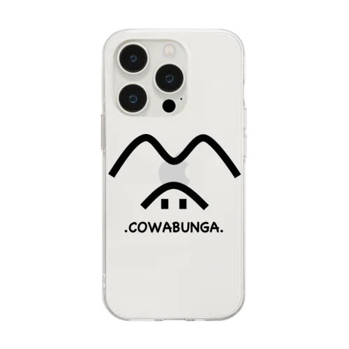 .COWABUNGA. ベーシックロゴ（黒） Soft Clear Smartphone Case