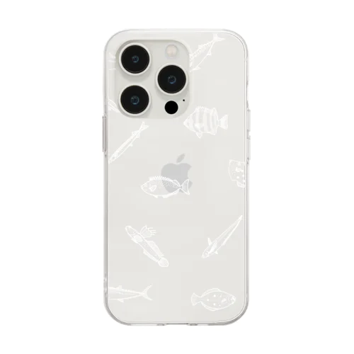 お魚　パターン Soft Clear Smartphone Case
