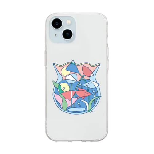 ぷかぷか金魚 Soft Clear Smartphone Case