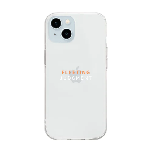 束の間のジャッジTシャツ Soft Clear Smartphone Case