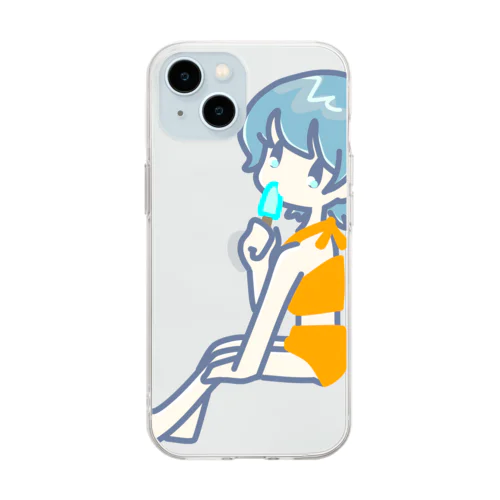 アツイナツ Soft Clear Smartphone Case