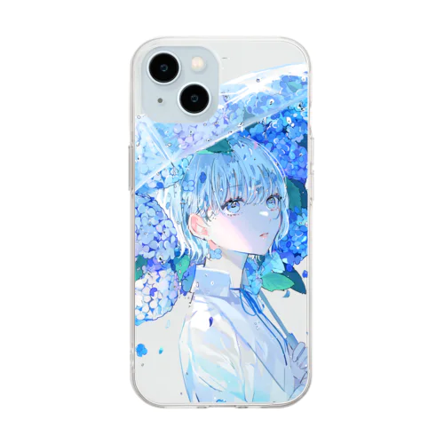 紫陽花 Soft Clear Smartphone Case