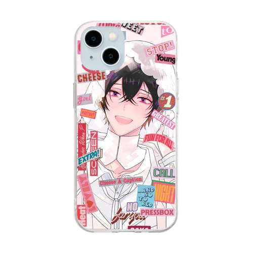 🤍白ルカケース🤍 Soft Clear Smartphone Case