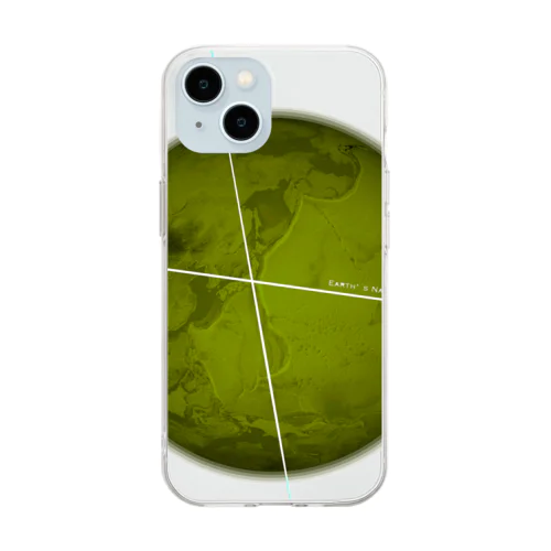 Earth's Navel Ley Line (Black) Soft Clear Smartphone Case