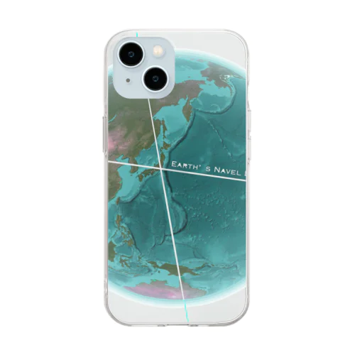Earth's Navel Ley Line（Real green） Soft Clear Smartphone Case