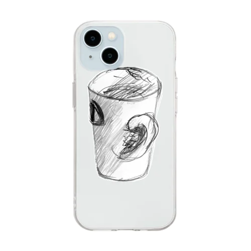 肉襦袢削助 Soft Clear Smartphone Case