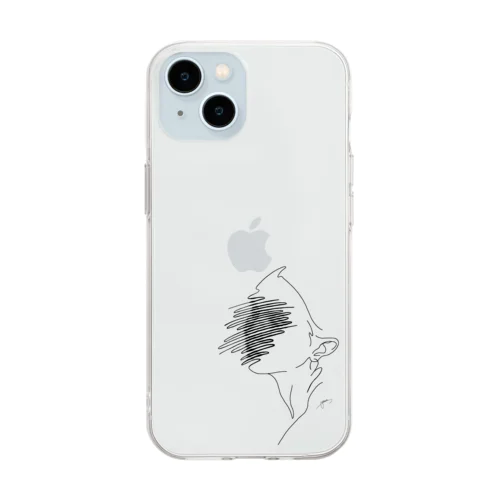 「Nowlongs」女、そこに一人。 Soft Clear Smartphone Case