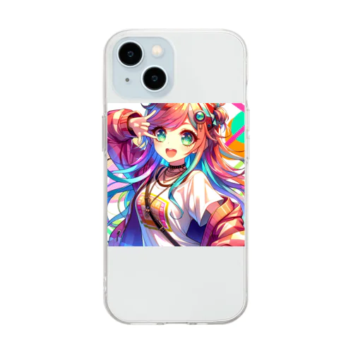 エネルギッシュ・アニメーション Soft Clear Smartphone Case