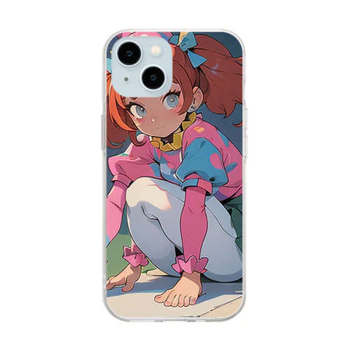 ピエロ少女　グリル Soft Clear Smartphone Case