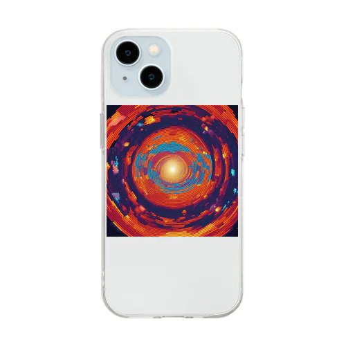 宇宙エネルギー‐幸運のドット絵コレクション Soft Clear Smartphone Case