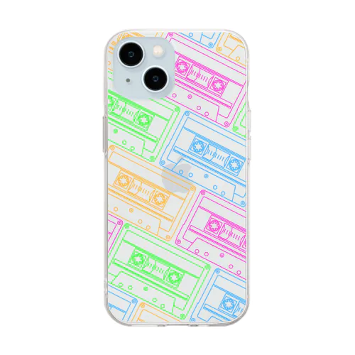 ハイポジ（ネオン/クリア） Soft Clear Smartphone Case