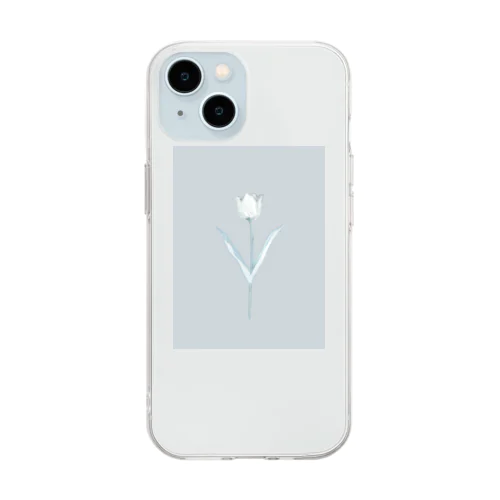💐 Snow Tulip . Soft Clear Smartphone Case