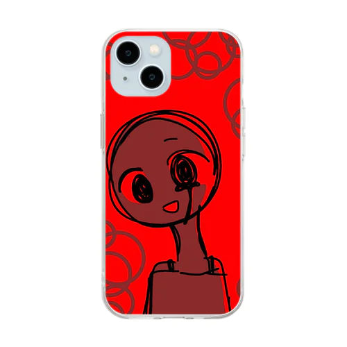 哀/焔 Soft Clear Smartphone Case