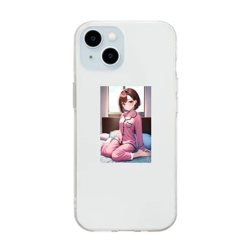 ドット絵さおりちゃん Soft Clear Smartphone Case