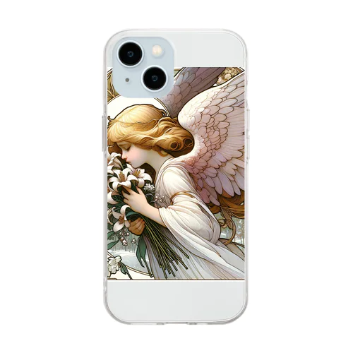 花天使　アール・ヌーヴォー風 Soft Clear Smartphone Case