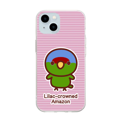 フジイロボウシインコ Soft Clear Smartphone Case