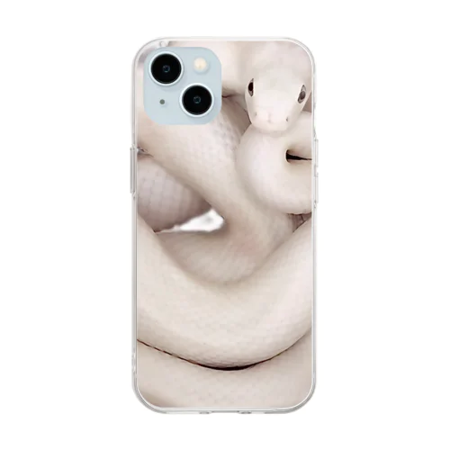 白蛇カリンちゃん Soft Clear Smartphone Case