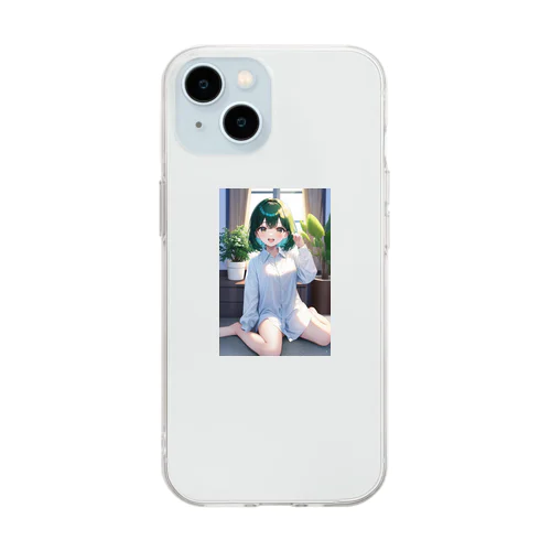 ドット絵あいちゃん Soft Clear Smartphone Case