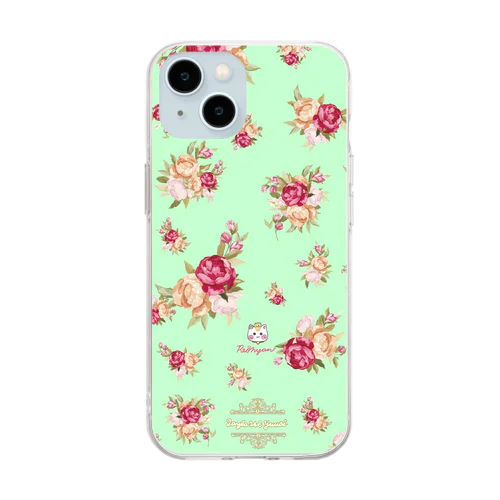 【英国ローズガーデン🌹バラ】ミントグリーン Soft Clear Smartphone Case