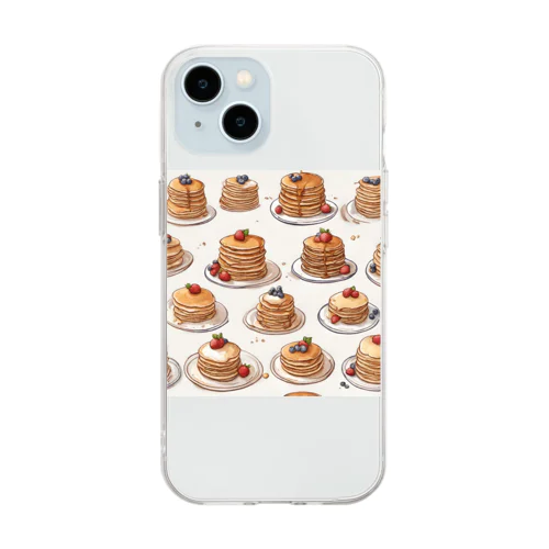 パンケーキ Soft Clear Smartphone Case