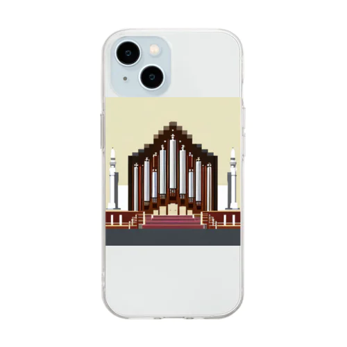 ドット絵風パイプオルガン Soft Clear Smartphone Case