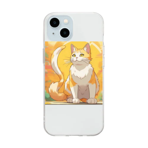 希望の猫 Soft Clear Smartphone Case