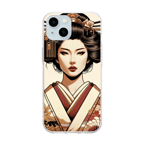 和の粋を纏う、優美な姿Elegance in tradition, a vision of grace. Soft Clear Smartphone Case