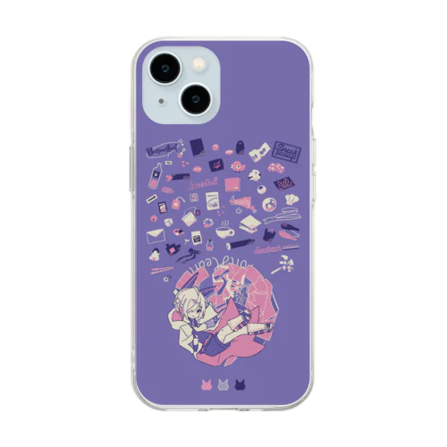 【1bitHeart】スマホケース Soft Clear Smartphone Case