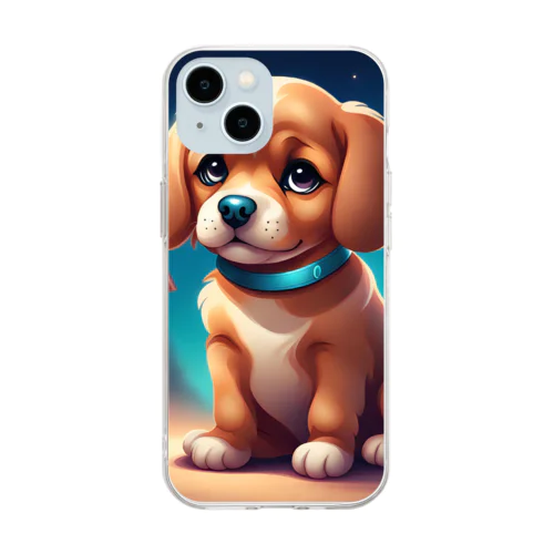 かわいい犬＃４ Soft Clear Smartphone Case