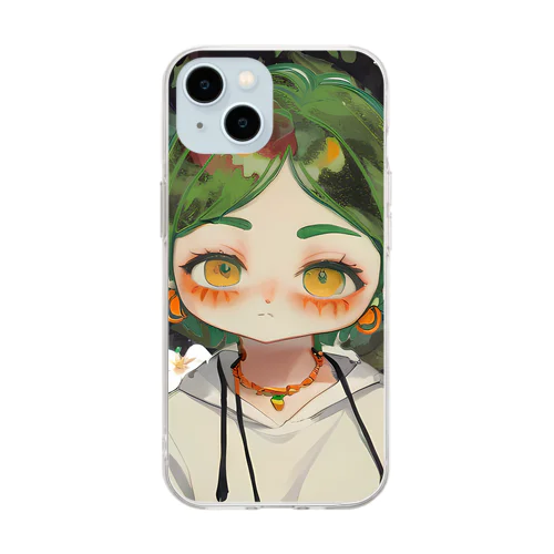 みどりのこ/スマホ/ Soft Clear Smartphone Case