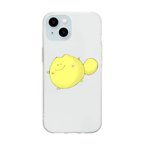 にゃぴわらちゃん★イエロー Soft Clear Smartphone Case