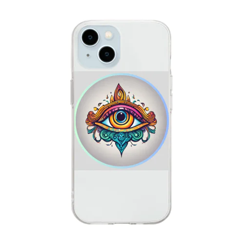 オレンジの第3のeye Soft Clear Smartphone Case