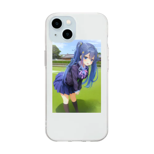 制服着てみた似合うかな？💕 Soft Clear Smartphone Case